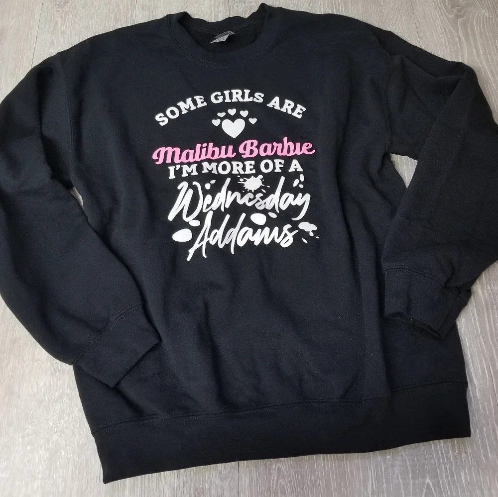 Malibu Barbie/Wednesday Addams sweatshirt - Picture 2 of 6